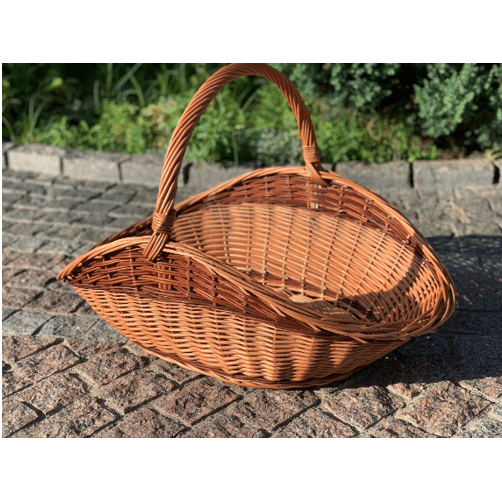Gardener's Harvest Basket - Pine & Maple Veggie Carrier With Rinse Mesh