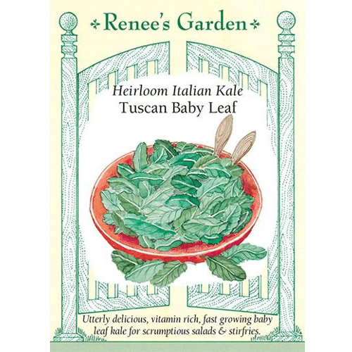 Picture of Renee's Garden tuscan baby kale seeds packet.