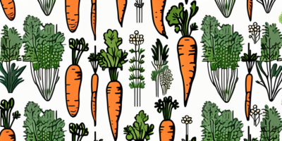 Bolero carrots growing harmoniously among a variety of companion plants in a lush garden setting