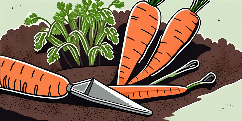 Mokum carrots sprouting from a california soil