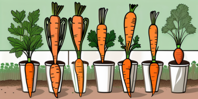 Napoli carrots growing in a kentucky garden