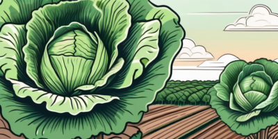 A lush cabbage patch in alabama's countryside with different stages of cabbage growth
