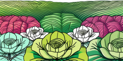 A vibrant cabbage patch in a mississippi landscape