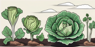 A cabbage plant in a lush virginia landscape