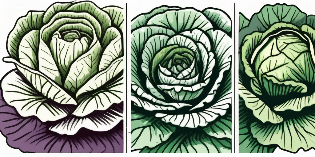 Different patterns of cabbage planting in a garden plot