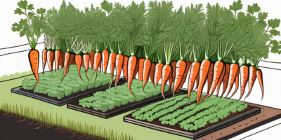 Carrots growing in a garden