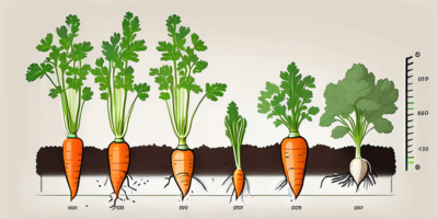 Bolero carrots growing in a garden with zone markers 7a and 7b visible