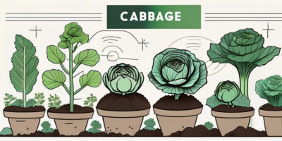 Cabbages growing in a garden