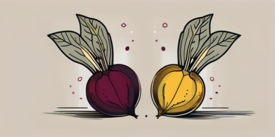 Cylindra beets and golden beets side by side