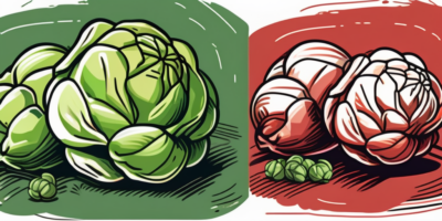 Two different types of brussels sprouts