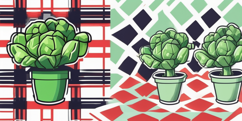 Two types of brussels sprouts - one with a jade cross pattern and the other with a red bull pattern