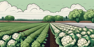 A lush cauliflower field in georgia