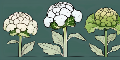 A lush snow crown cauliflower plant thriving in a michigan landscape