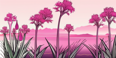 Vibrant chinese pink celery plants growing in a texas landscape