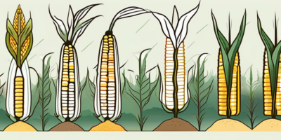 Various stages of corn growth in georgia's landscape