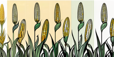 A corn field in north carolina with different stages of growth