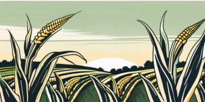 A corn field in south carolina with different stages of corn growth