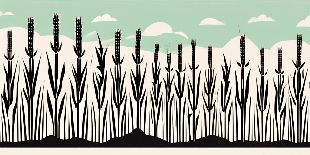 A serene garden scene with serendipity corn stalks being carefully transplanted from a pot into a sunlit cornfield