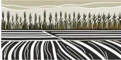 Different corn planting patterns and spacing in a field