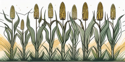 A cornfield with bodacious corn plants neatly arranged in specific patterns and spacing