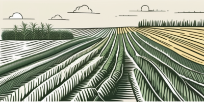 Various corn planting patterns and spacing in a lush field