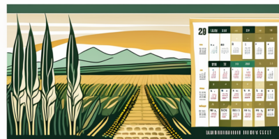 A scenic idaho farmland with rows of honey select corn plants at different stages of growth