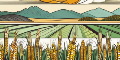 A vibrant cornfield in nevada with close-ups of honey select corn