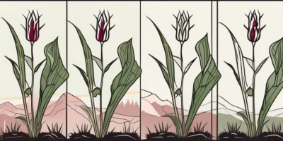 Ruby queen corn plants at different stages of growth