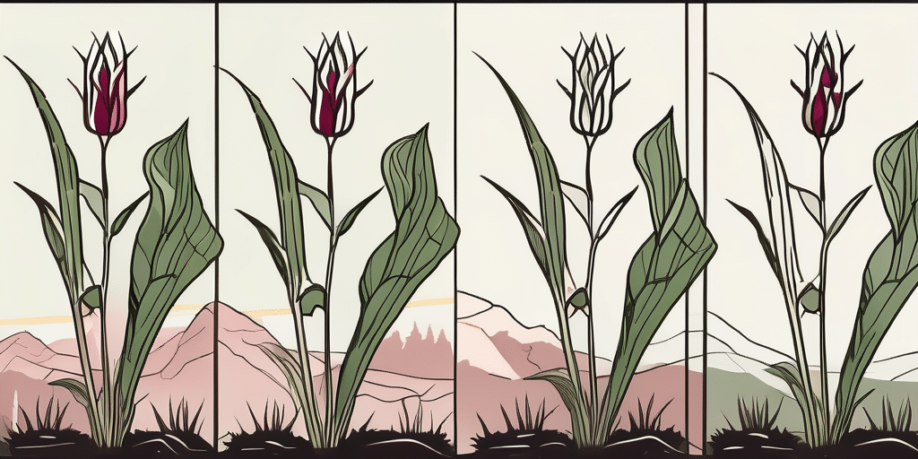 Ruby queen corn plants at different stages of growth