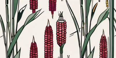 Ruby queen corn stalks thriving in a massachusetts landscape