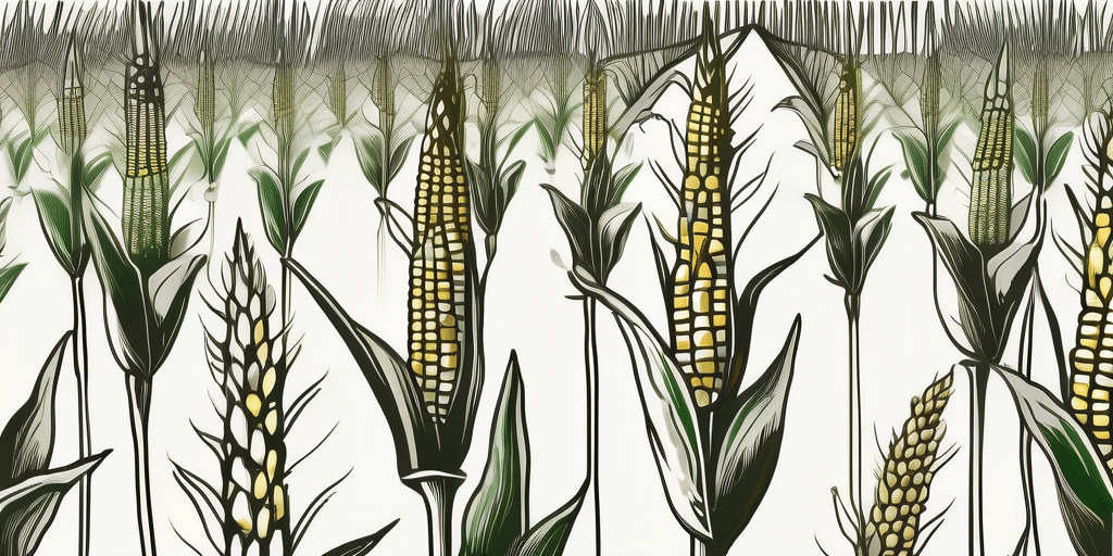 A lush field of silver king corn in oklahoma