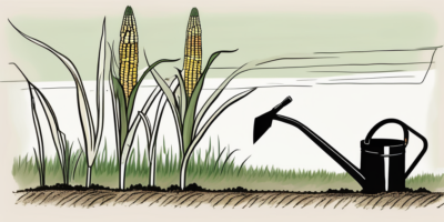 Trinity corn stalks in a kansas field during planting season