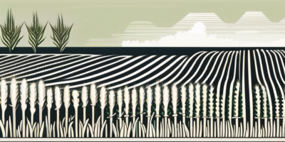 A nebraska landscape with rows of trinity corn plants at different stages of growth