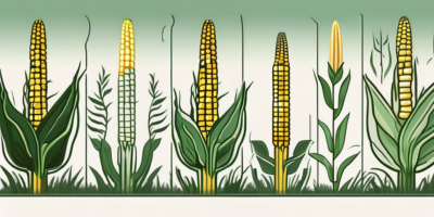 Corn plants in different growth stages