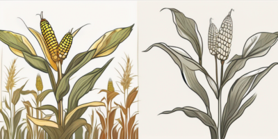 Honey select corn plants in different stages of growth