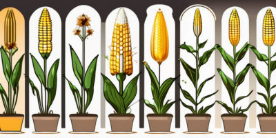 Honey select corn plants at different stages of growth