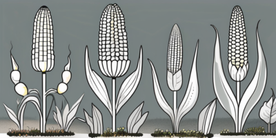 Silver king corn plants in different stages of growth