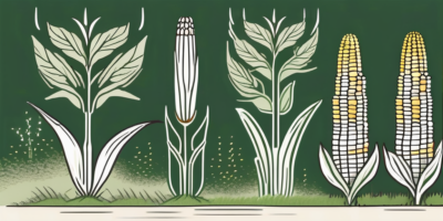 Trinity corn plants in different stages of growth