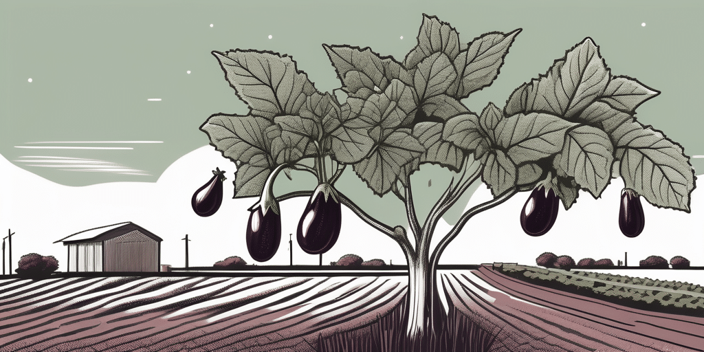 A kamo eggplant thriving in a texas environment