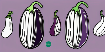 A casper eggplant and a shikou eggplant side by side