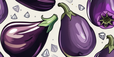 A diamond eggplant and a kamo eggplant side by side for comparison