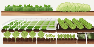 Various stages of lettuce growth in alabama's climate