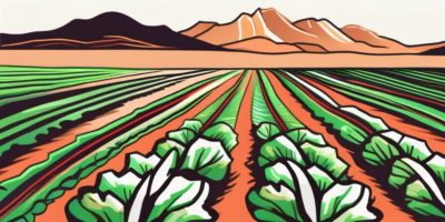 A vibrant lettuce field in arizona