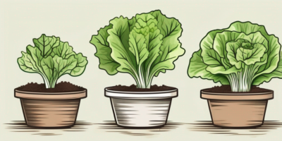 Green oakleaf lettuce at different stages of growth from seed to full maturity