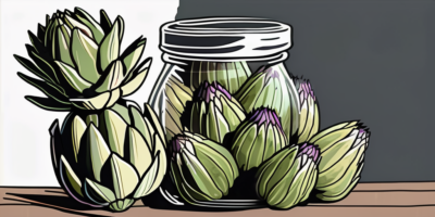 Imperial star artichokes in a glass jar