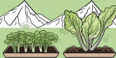 Green oakleaf lettuce plants at different stages of growth