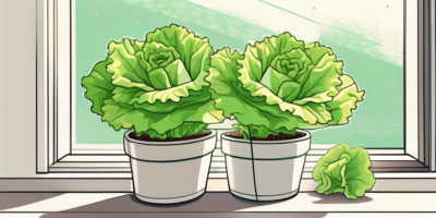 A pot with simpson elite lettuce growing inside