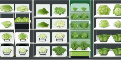 A variety of steps showing the process of storing and preserving winter density lettuce