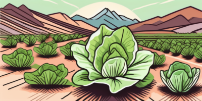 A lush may queen lettuce thriving in an arizona landscape