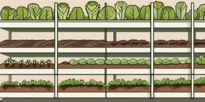 Oak leaf lettuce plants thriving in an arizona landscape